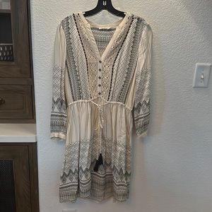 Anthropologie floreat dress with crochet detail
